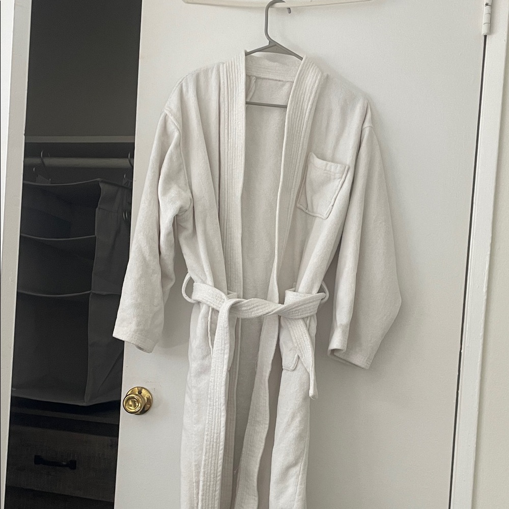 White Bathrobe with Belt